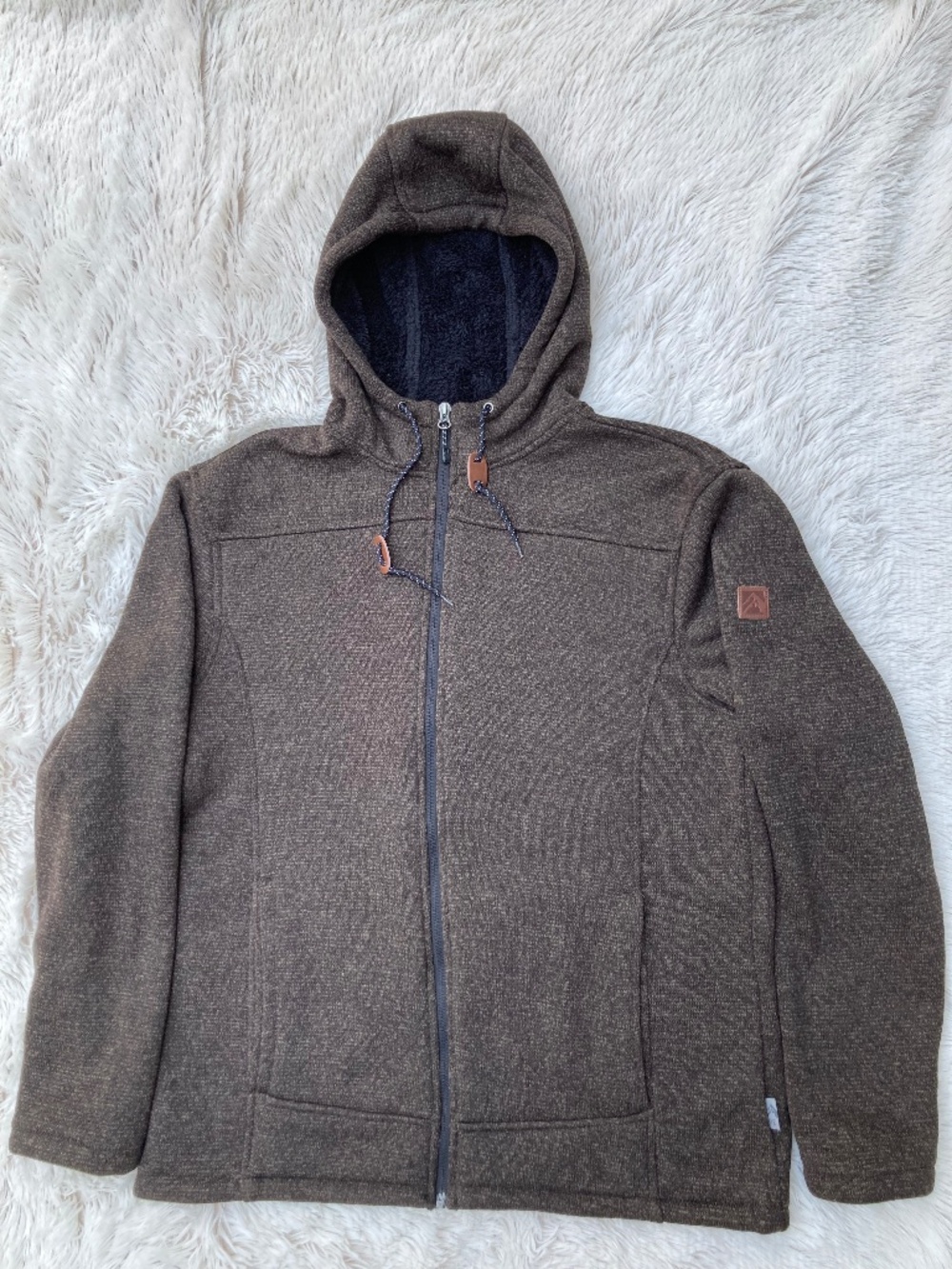 Rugged Elements Mens Bonded Fleece Lined Full Zip Hoodie Size Medium